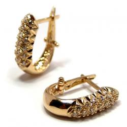 Brinco em ouro 18k com zircônia