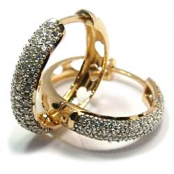 Brinco em ouro 18k com zircônia