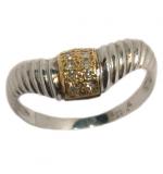 Anel em ouro branco 18k com diamantes - 1ANB0109