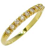 Meia aliança de brilhantes em ouro 18k - 1MAB0068 Meia aliança de brilhantes em ouro 18k - 1MAB0068