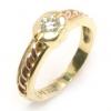 Solitário em ouro amarelo e vermelho 18k Solitário em ouro amarelo e vermelho 18k