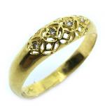 Anel em ouro amarelo 18k filigrana com diamantes - 2ANB0110