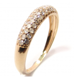 Anel em ouro amarelo 18k c/ zirconias - 2ANZ0047