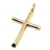 Crucifixo em ouro 18k - Canudo oco