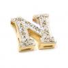 Pingente em ouro amarelo 18k com brilhantes - Letra N Pingente em ouro amarelo 18k com brilhantes - Letra N