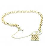 Pulseira feminina em ouro 18k - Elos portugueses - 2PUO0630