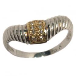 Anel em ouro branco 18k com diamantes -1ANB0109 Anel em ouro branco 18k com diamantes -1ANB0109
