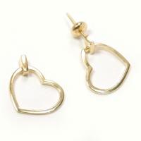 Brinco em ouro 18k feminino - Coração Brinco em ouro 18k feminino - Coração