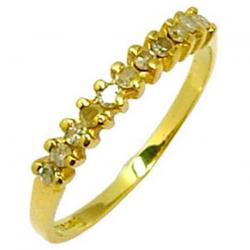 Meia aliança de brilhantes em ouro 18k - 1MAB0024 Meia aliança de brilhantes em ouro 18k - 1MAB0024
