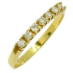Meia aliança de brilhantes em ouro 18k - 1MAB0051 Meia aliança de brilhantes em ouro 18k - 1MAB0051