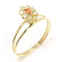 Anel em ouro 18k com diamantes e rubi - 2ABR0026 Anel em ouro 18k com diamantes e rubi - 2ABR0026