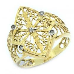 Anel em ouro 18k c/ brilhantes - 2ANB0090 Anel em ouro 18k c/ brilhantes - 2ANB0090