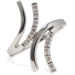 Anel em ouro branco 18k com brilhantes - 2ANB0115 Anel em ouro branco 18k com brilhantes - 2ANB0115