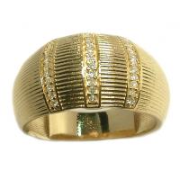 Anel de ouro amarelo 18k com brilhantes - 2ANB0217 Anel de ouro amarelo 18k com brilhantes - 2ANB0217