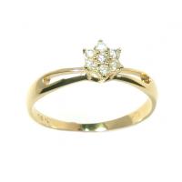 Anel em ouro amarelo 18k com diamantes - Chuveiro - 2ANB0222 Anel em ouro amarelo 18k com diamantes - Chuveiro - 2ANB0222
