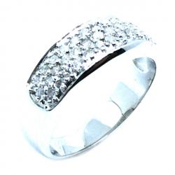 Anel em ouro branco 18k com brilhantes - 2ANB0352 Anel em ouro branco 18k com brilhantes - 2ANB0352