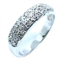 Anel em ouro branco 18k com brilhantes - 2ANB0353 Anel em ouro branco 18k com brilhantes - 2ANB0353