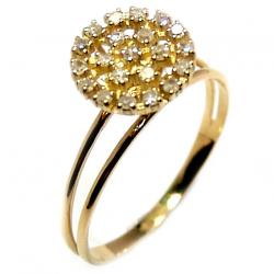 Anel em ouro amarelo 18k com diamantes - Chuveiro - 2ANB0367 Anel em ouro amarelo 18k com diamantes - Chuveiro - 2ANB0367