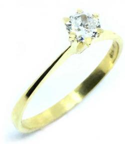Anel Solitário em ouro amarelo 18k - 2ANB0390 Anel Solitário em ouro amarelo 18k - 2ANB0390