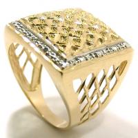 Anel de ouro amarelo e branco 18k - 2ANO0399 Anel de ouro amarelo e branco 18k - 2ANO0399
