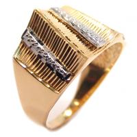 Aneis em ouro amarelo e branco 18k - 2ANO0410 Aneis em ouro amarelo e branco 18k - 2ANO0410