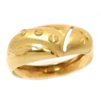 Anéis em ouro amarelo 18k - Jóia trabalhada - 2ANO0467