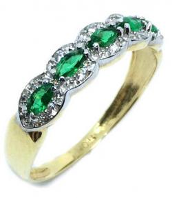 Anel em ouro amarelo 18k com 12 zirconia - 2ANZ0067 Anel em ouro amarelo 18k com 12 zirconia - 2ANZ0067