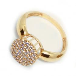 Anel em ouro amarelo 18k com 19 zirconia - 2ANZ0088 Anel em ouro amarelo 18k com 19 zirconia - 2ANZ0088