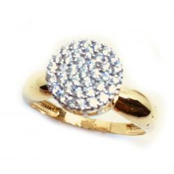Anel em ouro amarelo 18k com 19 zirconia - 2ANZ0089 Anel em ouro amarelo 18k com 19 zirconia - 2ANZ0089