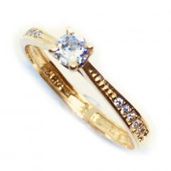 Anel Solitário em ouro 18k com zirconia - 2ANZ0092 Anel Solitário em ouro 18k com zirconia - 2ANZ0092