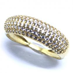 Anel em ouro amarelo 18k com 102 zirconias - 2ANZ0093 Anel em ouro amarelo 18k com 102 zirconias - 2ANZ0093