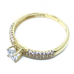 Anel em ouro amarelo 18k com 49 zirconias - 2ANZ0094 Anel em ouro amarelo 18k com 49 zirconias - 2ANZ0094