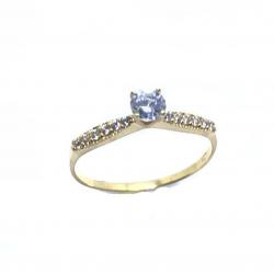 Anel em ouro amarelo 18k com 49 zirconias - 2ANZ0095 Anel em ouro amarelo 18k com 49 zirconias - 2ANZ0095