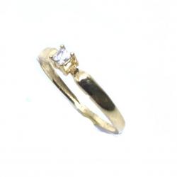 Anel em ouro amarelo 18k com 1 zirconia - 2ANZ0096 Anel em ouro amarelo 18k com 1 zirconia - 2ANZ0096
