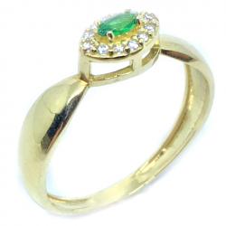 Anel em ouro 18k com pedra sintetica - 2APS0088 Anel em ouro 18k com pedra sintetica - 2APS0088