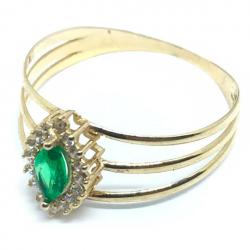Anel em ouro 18k com pedra sintetica - 2APS0092 Anel em ouro 18k com pedra sintetica - 2APS0092
