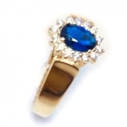 Anel em ouro 18k com pedra sintetica - 2APS0094 Anel em ouro 18k com pedra sintetica - 2APS0094