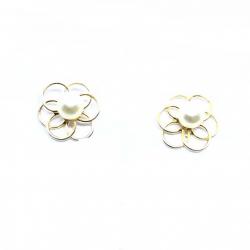 Brinco em ouro amarelo 18k com pérola - 2BPR0090 Brinco em ouro amarelo 18k com pérola - 2BPR0090