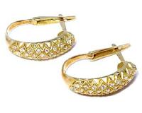 Brinco em ouro 18k feminino com brilhante - Ralador Brinco em ouro 18k feminino com brilhante - Ralador