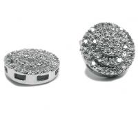 Brinco em ouro branco 18k feminino com brilhantes Brinco em ouro branco 18k feminino com brilhantes