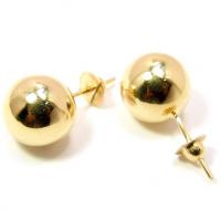 Brinco em ouro amarelo 18k - Bola 9 mm - 2BRO0684 Brinco em ouro amarelo 18k - Bola 9 mm - 2BRO0684