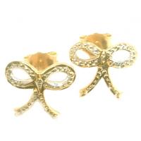Brinco em ouro amarelo 18k feminino - Laço Brinco em ouro amarelo 18k feminino - Laço