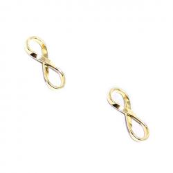 Brinco em ouro amarelo 18k - Infinito - 2BRO1058 Brinco em ouro amarelo 18k - Infinito - 2BRO1058