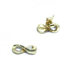 Brinco em ouro amarelo 18k - Infinito - 2BRO1059 Brinco em ouro amarelo 18k - Infinito - 2BRO1059