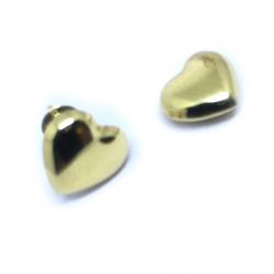 Brinco em ouro 18k feminino - Coração - 2BRO1070 Brinco em ouro 18k feminino - Coração - 2BRO1070