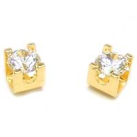 Brinco em ouro 18k com zirconia Brinco em ouro 18k com zirconia