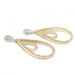 Brinco em ouro 18k com zircônia Brinco em ouro 18k com zircônia