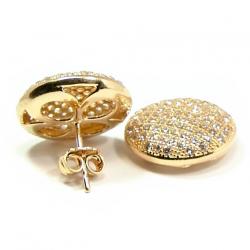 Brinco em ouro 18k feminino com zirconia Brinco em ouro 18k feminino com zirconia