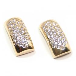 Brinco em ouro 18k com zircônia feminino Brinco em ouro 18k com zircônia feminino