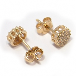 Brinco em ouro 18k com zircônia - 2BRZ0186 Brinco em ouro 18k com zircônia - 2BRZ0186